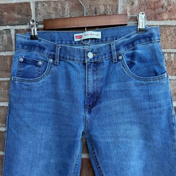 Levi's 505 Regular 14 Husky Mid Rise Stretch Medium Wash - Picture 8 of 8